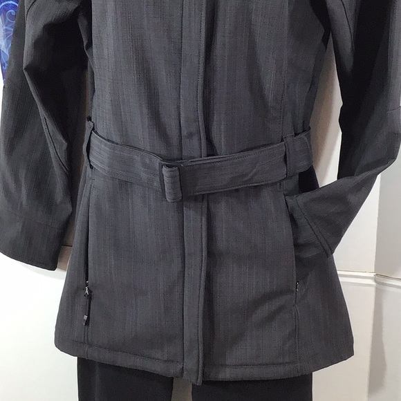 North End Sport dark gray long belted jacket S - Picture 3 of 10